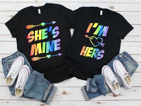 Lgbt Couple Shirt Lesbian Couple Matching Shirt Shes Etsy