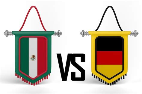 bandera de méxico vs alemania foto premium