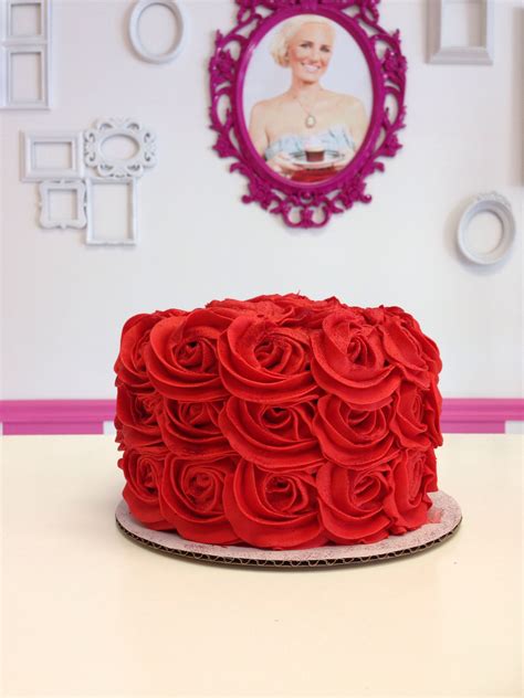 Red Rose Cake By Goodie Girls Elegant Rosette Cake Tea Party Cake Birthday Cake Wedding Cak