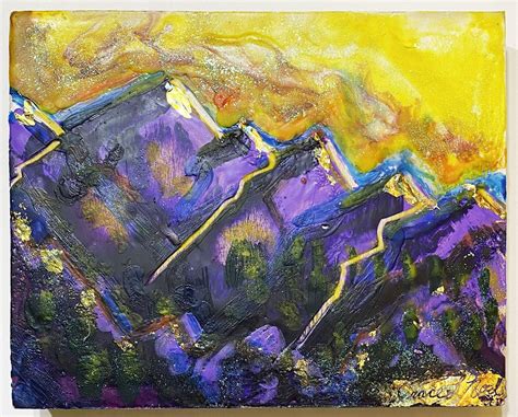 Purple Mountains Majesty Encaustic Painting Private Lesson Grace Noel