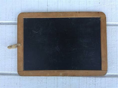 Antique Slate Schoolhouse Chalkboard Vintage Wooden Frame Chalkboard