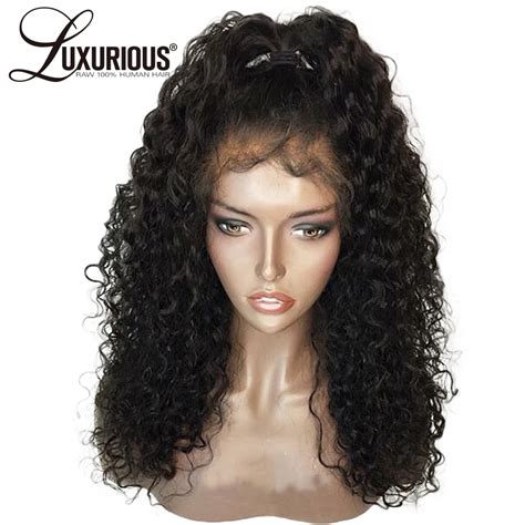 Buy 150 Density Curly 360 Lace Frontal Wig For Women