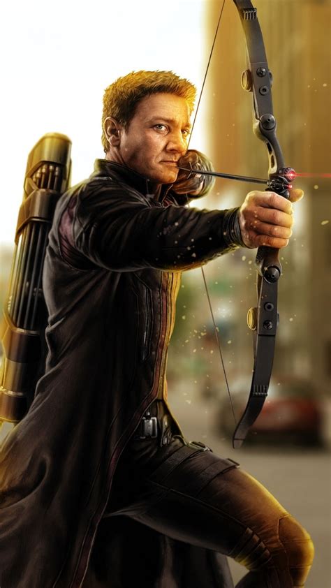 Archer Hawk Eye Jeremy Renner Marvel Art 1080x1920 Wallpaper