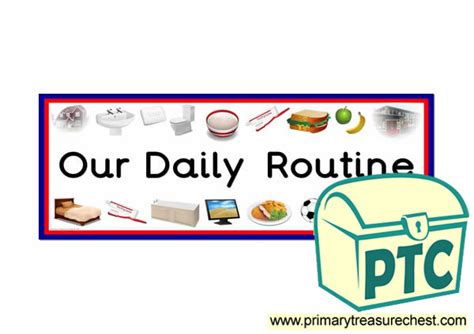 Our Daily Routines Display Heading Classroom Banner Primary