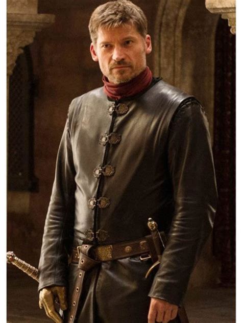 Game Of Thrones Jaime Lannister Leather Black Coat Oskar Jacket