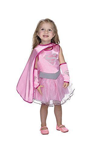 Pink Supergirl Halloween Costume Tutu Dress With Cape Toddler Girls