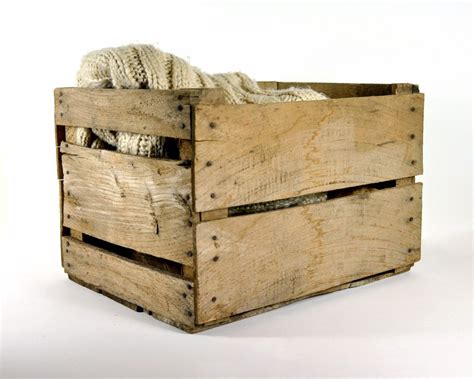 Vintage Rustic Large Wood Crate