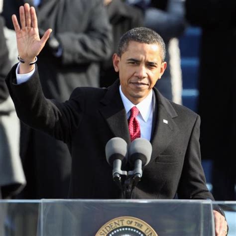 President Barack Obama Waves Before His Inaugural Address Washington