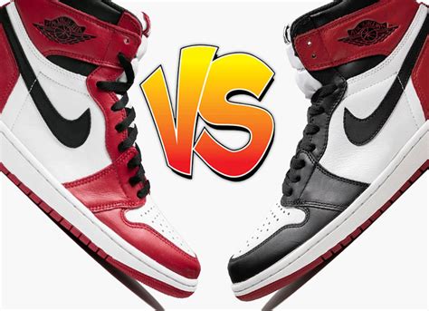 Air Jordan 1 Chicago Vs Air Jordan 1 Black Toe Comparison Sbd