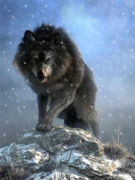 Dire Wolf Digital Art By Daniel Eskridge Pixels