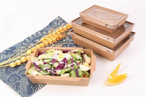 Take Away Lunch Box With Plastic Lidfood Paper Boxes Series