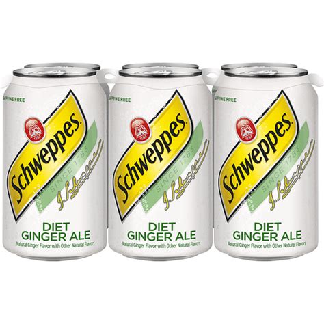 Diet Schweppes Ginger Ale 12 Fl Oz Cans 6 Pack Ginger Ale Foodtown