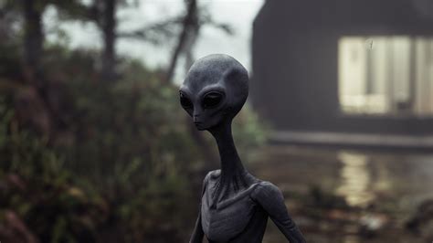 Artstation Grey Alien In A Forest Render With Unreal Engine 425
