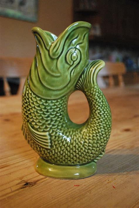 Vintage Pottery Gurgling Fish Vase From The Dartmouth Pottery