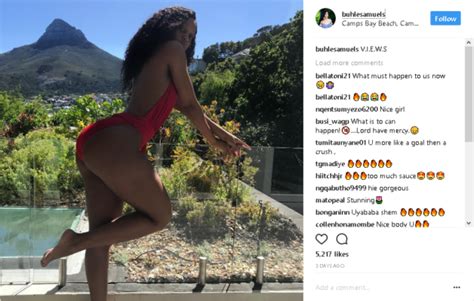 Buhle Samuels Parades Her Famous Curves In A Hot Red Bikini