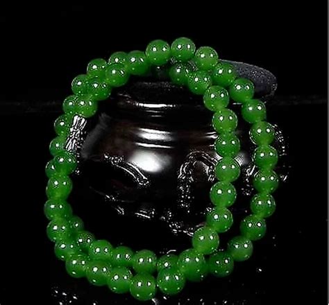 Genuine Natural Green Beads Necklace Chinese Jadeite Jewelry Fashion