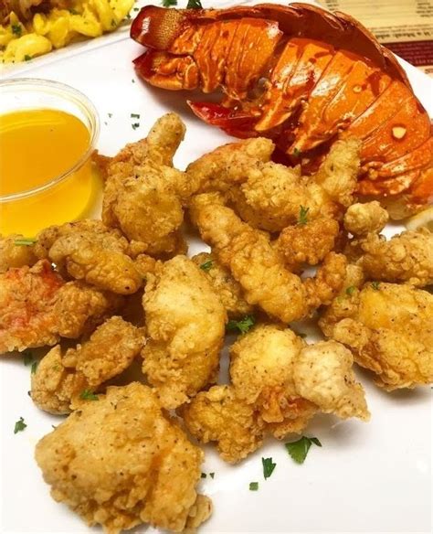 Fried Lobster Bites And Lobster Macaroni And Cheese Seafood Dish Recipes Fried Lobster Food