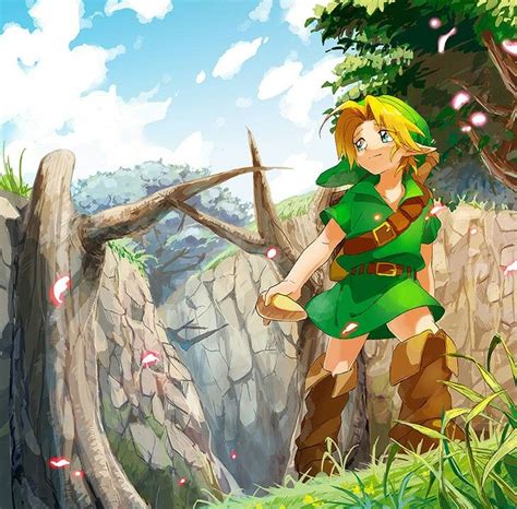Young Link Traveling Legend Of Zelda Link Art Anime