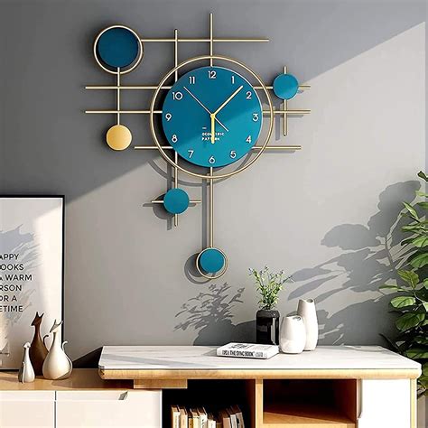 Buy Fuuuur Modern Wall Clock Large Decorative Clock Mid Century Modern Wall Clock Industrial