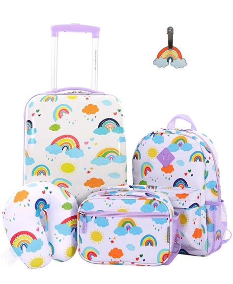 Travelers Club Kids Hard Side Carry On Spinner 5 Piece Luggage Set