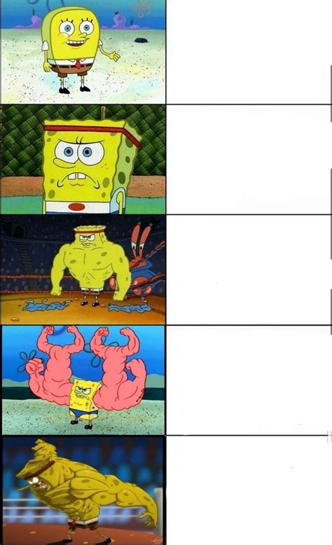 Spongebob Strong Meme Blank Template Imgflip