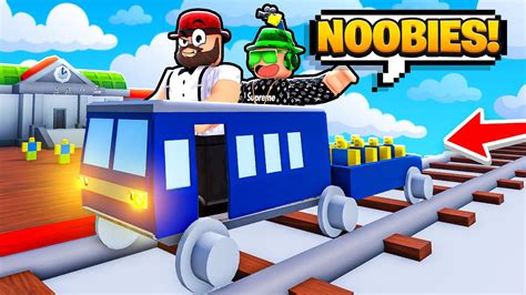 Train With Miniatures Of Noobs In Roblox Cart Ride Extreme Youtube