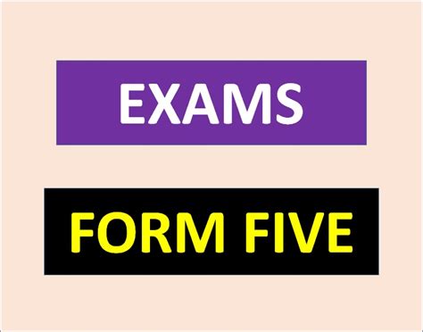 Exams For Form Five Midterm Terminal And Annual Exams Download All