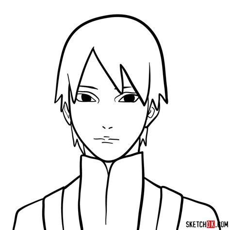 How To Draw Sai Yamanakas Face Naruto Sketchok Easy Drawing Guides