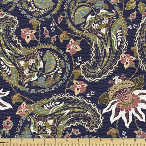 Jacobean Fabric By The Yard Floral Vintage Nostalgia Pattern With