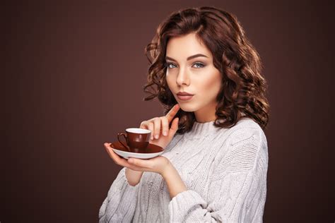 Beautiful Smiling Woman With A Cup Of Tea Stock Photo 08 Free Download