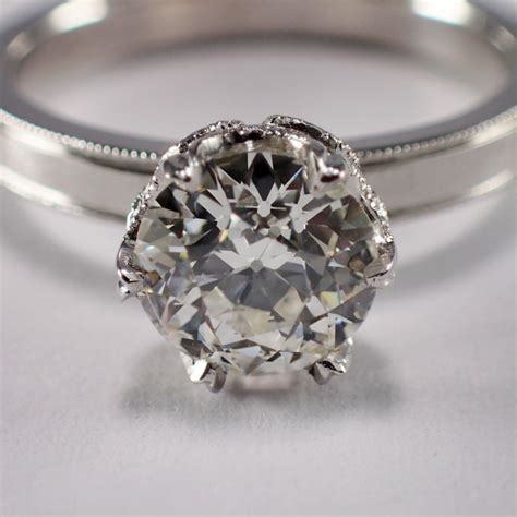 Platinum Diamond Engagement Ring Attos Antique And Estate