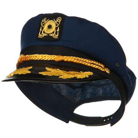 Navy Ship Officer Yacht Skipper Captain Hat Cap Costume Sailor Boat