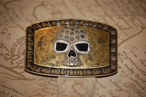 Large Vintage Skull Belt Buckle Etsy Skull Belt Buckle Belt