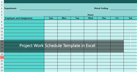 Project Work Schedule Template Excel Excelonist