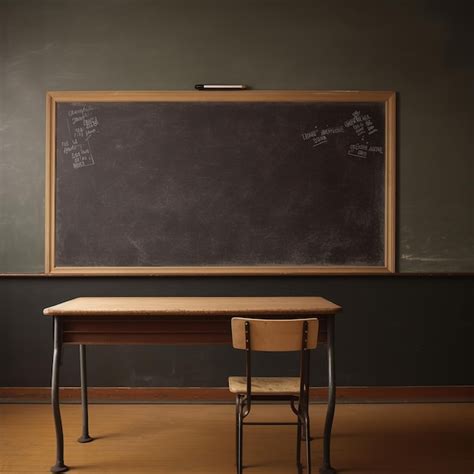 Premium Ai Image Blackboard In A Classroom