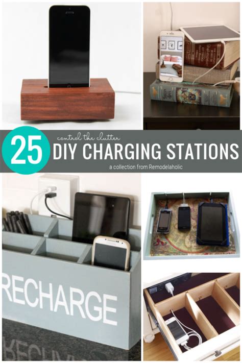 Remodelaholic 25 Diy Charging Station Ideas