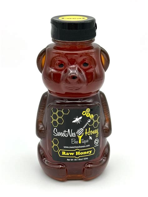 X Raw Honey 16 Oz Bear Sweetnes Honey Apiaries And Beetique