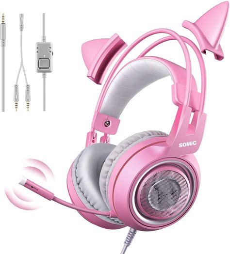 Somic G951s Pink Stereo Gaming Headset With Mic For Ps4 Xbox One Pc
