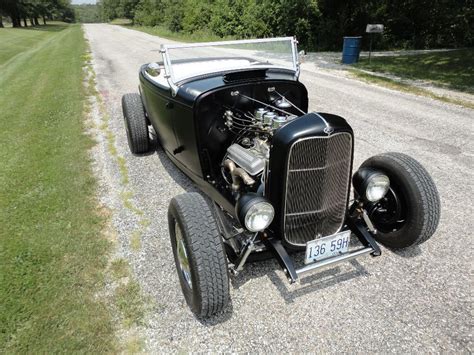 1932 Ford Model B 2 Door Roadster Satin Black W Only 300 Miles