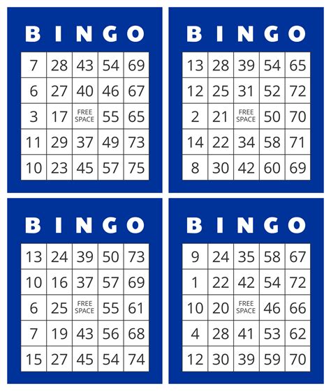 Bingo Calling Cards Free Printable High Resolution Printable Free