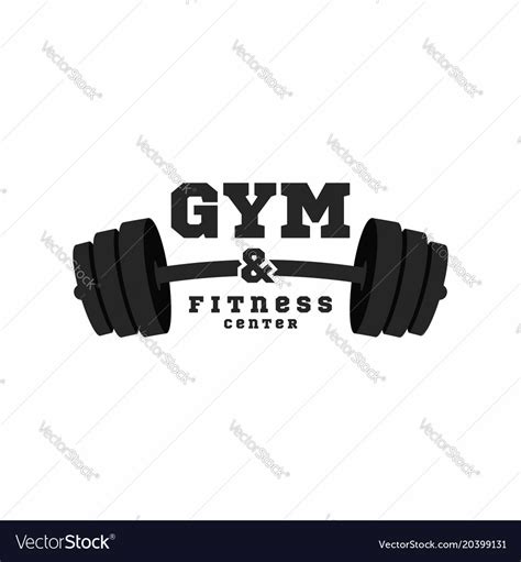 Gym Logo Fitness Center Logo Design Template Vector Image