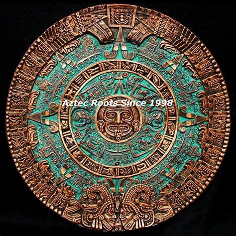 165 Aztec Maya Mayan Solar Sun Stone Calendar Statue Sculpture Wall