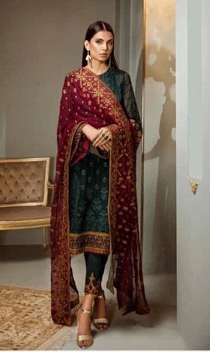 Chiffon Party Wear Pakistani Suits Rs 5500 Space Consultancy And
