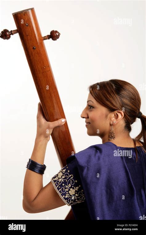 Tanpura Indian String Instrument Stock Photo Alamy