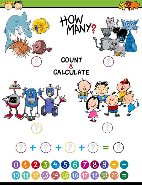 Atividade Da Matemática Para Crianças Ilustração Do Vetor Ilustração