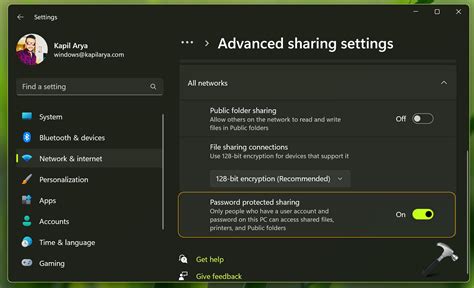 Enable Or Disable Password Protected Sharing In Windows