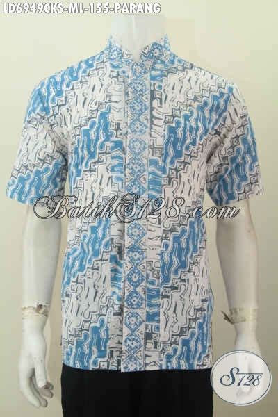 Kemeja loak baru, desain modern pas untuk acara undangan rekomendasi model kerah kebaya modern bentuk kerah kebaya v. Hem Batik Parang Model Kerah Shanghai, Baju Batik Elegan Halus Proses Cap Bahan Adem Lengan ...