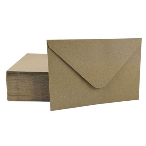 Kraft Brown Envelopes C5 C6 DL Square 110gsm Fleck Craft Cards Paper