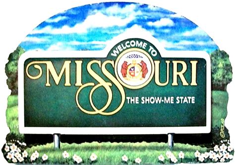 Missouri State Welcome Sign Artwood Fridge Magnet