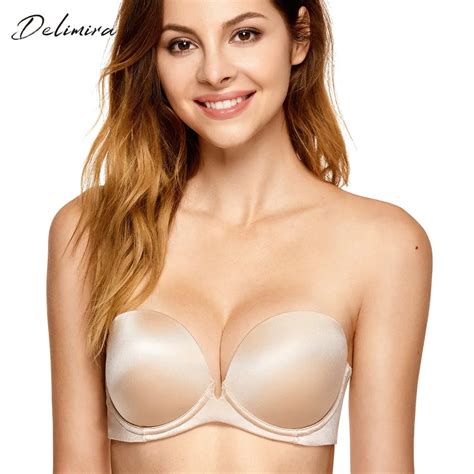 Delimira Women S Padded Seamless Underwire No Show Lift Push Up